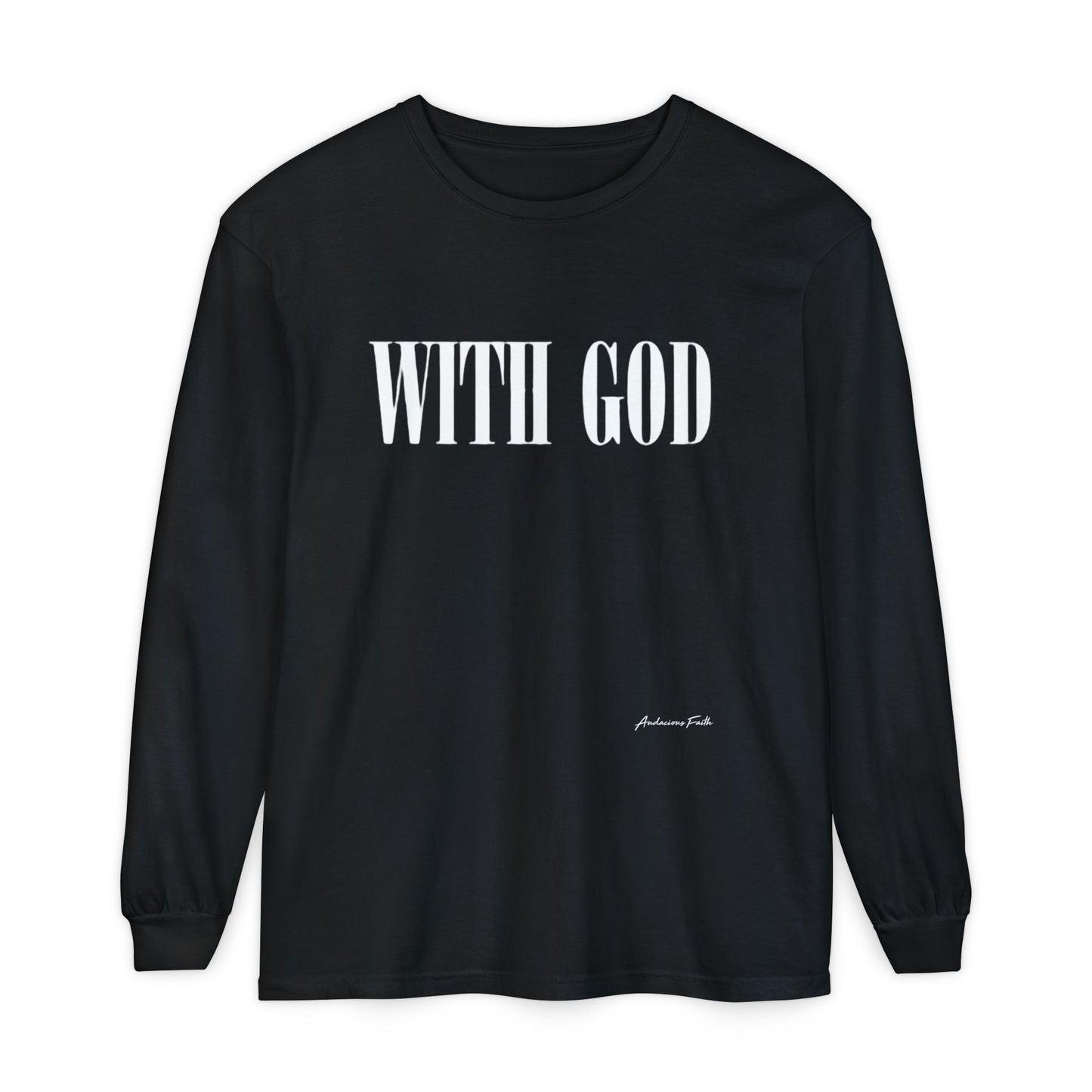"WITH GOD" Long Sleeve Tee