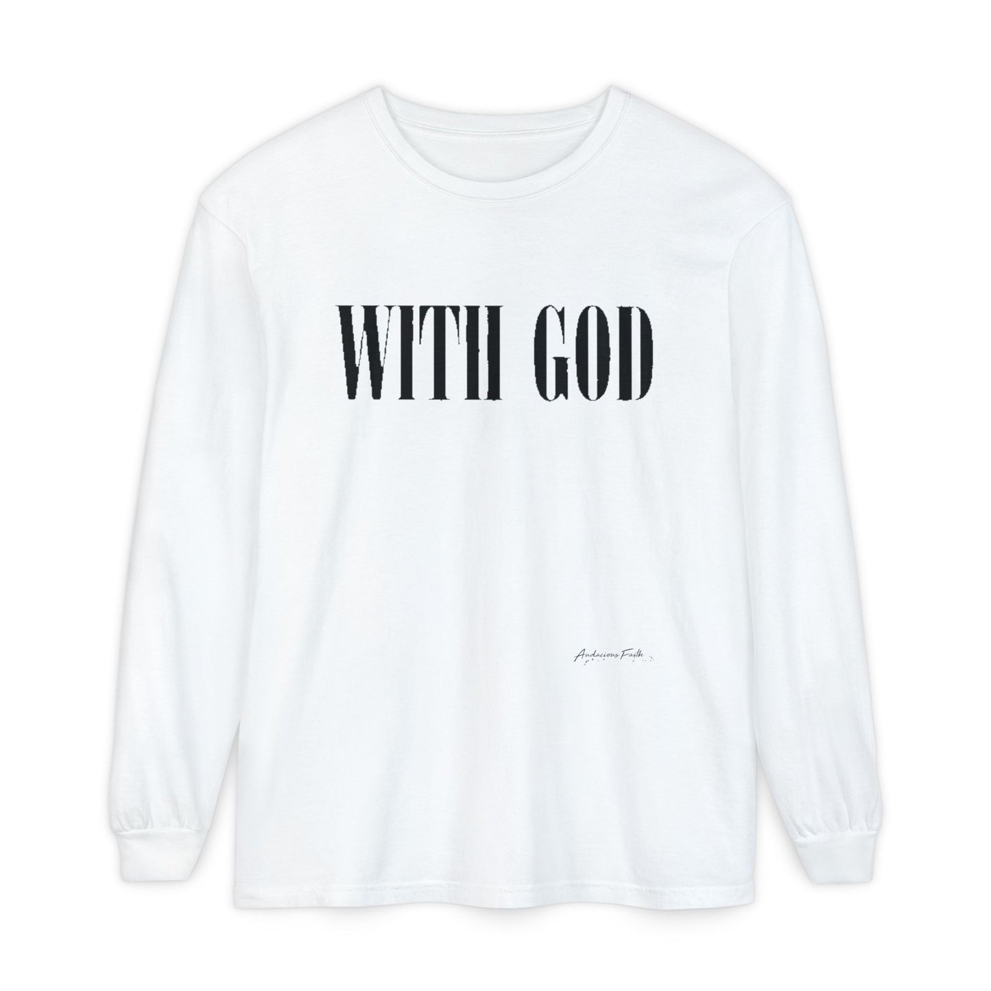 "WITH GOD" Long Sleeve Tee